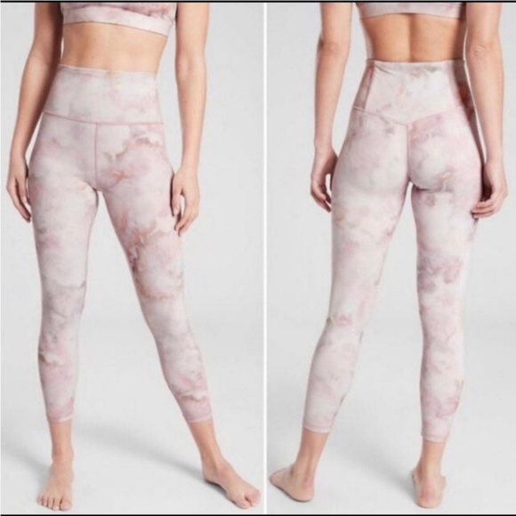 Athleta Pants - Athleta Elation Athletic/Fitness Leggings 1X (16-18) Snow Dye Rosario Pink